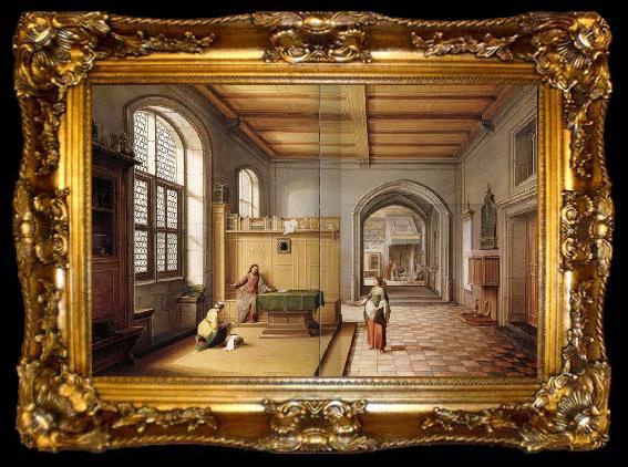 framed  Harmen van Steenwyck Jesus chez Marthe et Marie, ta009-2